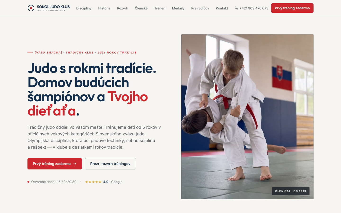 Tradičný klub s históriou — šablóna